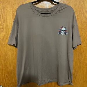 Brown Skull Graphic Women’s T-Shirt